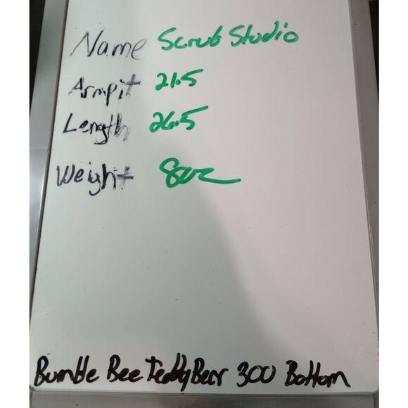 Scrub Studio‎ Shirt Ladies Medium Coral Blue Floral - Picture 7 of 7